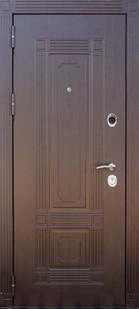 Металлическая дверь Мадрид (Венге/Беленый Дуб) Внешняя сторона