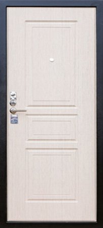 Металлическая дверь 4 Уют (ясень белый) Внутренняя сторона