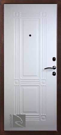 Металлическая дверь 2 Белёный Ясень Внутренняя сторона