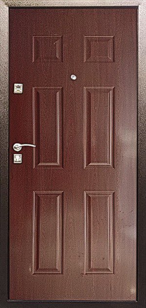 Металлическая дверь 73 (орех) Внутренняя сторона