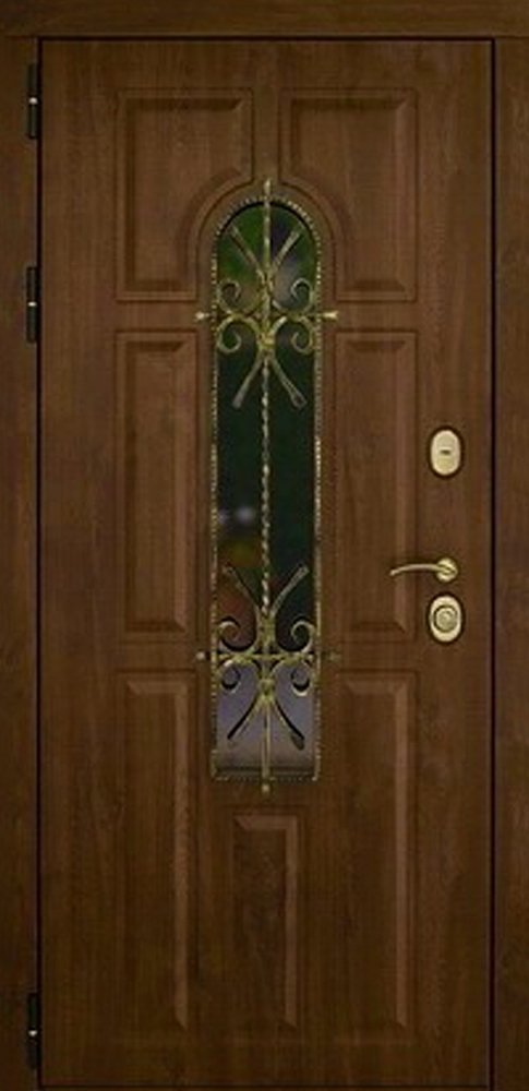 Металлическая дверь Лион (грецкий орех)