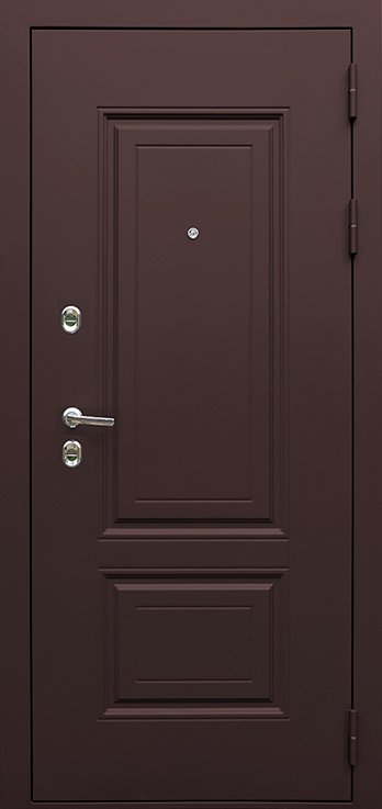 Металлическая дверь Консул 8017 ТЕРМО (сандал белый) Внешняя сторона